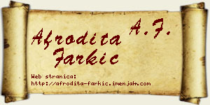 Afrodita Farkić vizit kartica